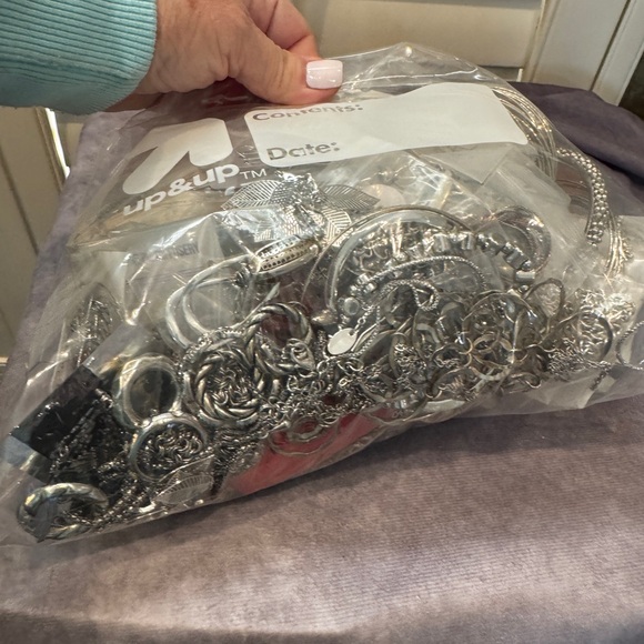 2 1/2 pounds of‎ fashion, Elegant Silver Bangle Lot untested - Picture 2 of 4